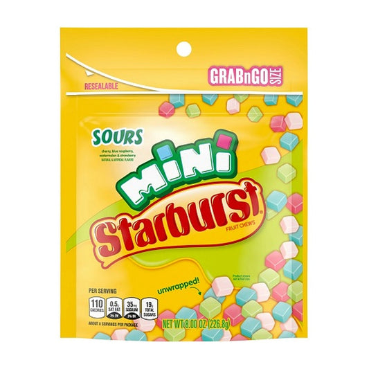 Starburst Mini Sour 8oz Pouch pack — full package