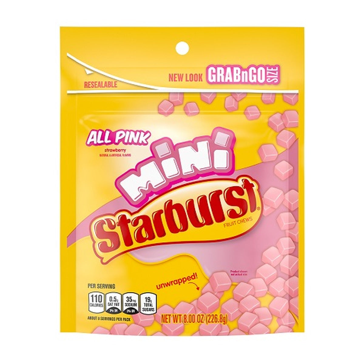 Starburst Minis All Pink 8oz Pouch pack — full package