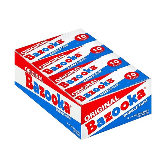 Bazooka Gum Original 12ct (10 piece) — full package