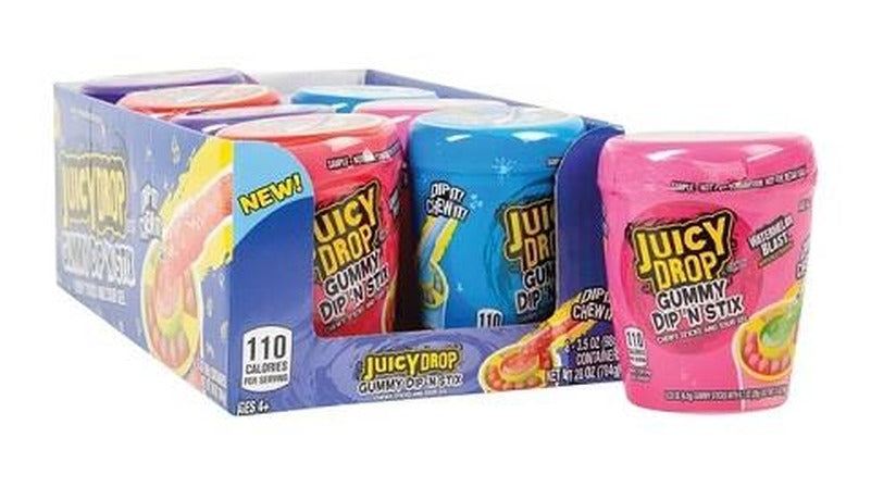 Juicy Drop Gummy Dip N Stix 3.4oz — Box of 8