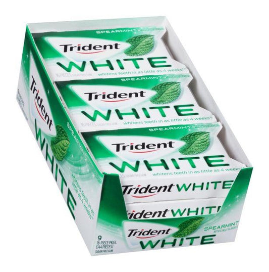 Trident White Spearmint Sugar-Free Gum 16pc Packs — pack