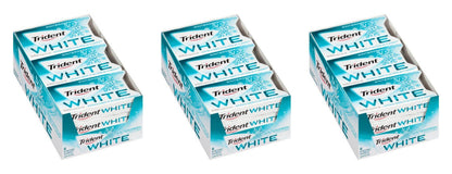 Trident White Wintergreen Sugar-Free Gum 16pc Packs — 3-Pack