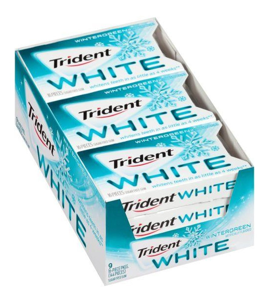 Trident White Wintergreen Sugar-Free Gum 16pc Packs — pack