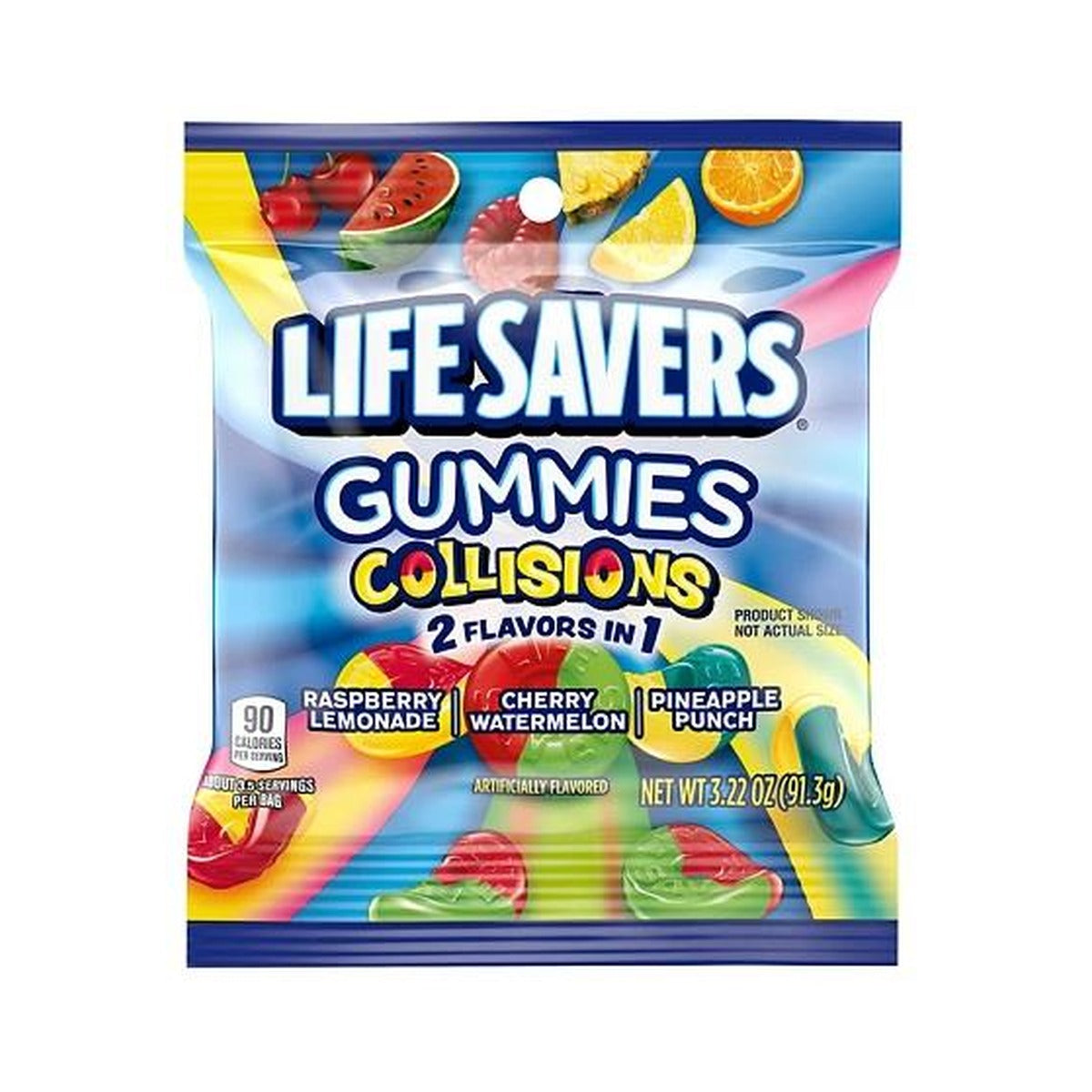 Life Savers Gummies Collisions 3.22oz Peg Bag pack — full package