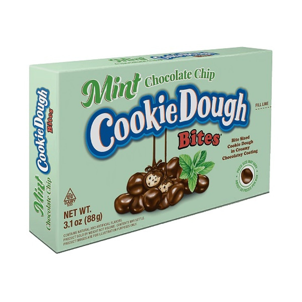 Cookie Dough Bites Mint Chocolate Chip 3.1oz pack — full package