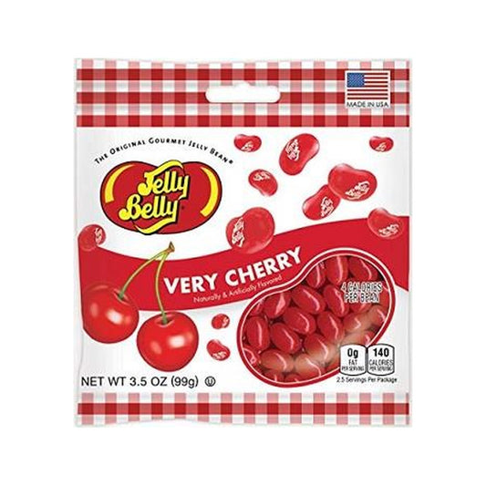 Jelly Belly Very Cherry 3.5oz Peg Bag pack — full package