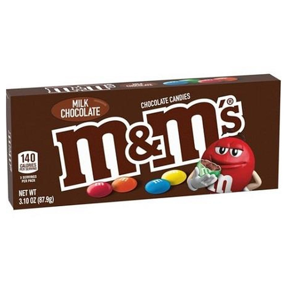 M&M's Plain 3.1oz Theater Box pack — full package