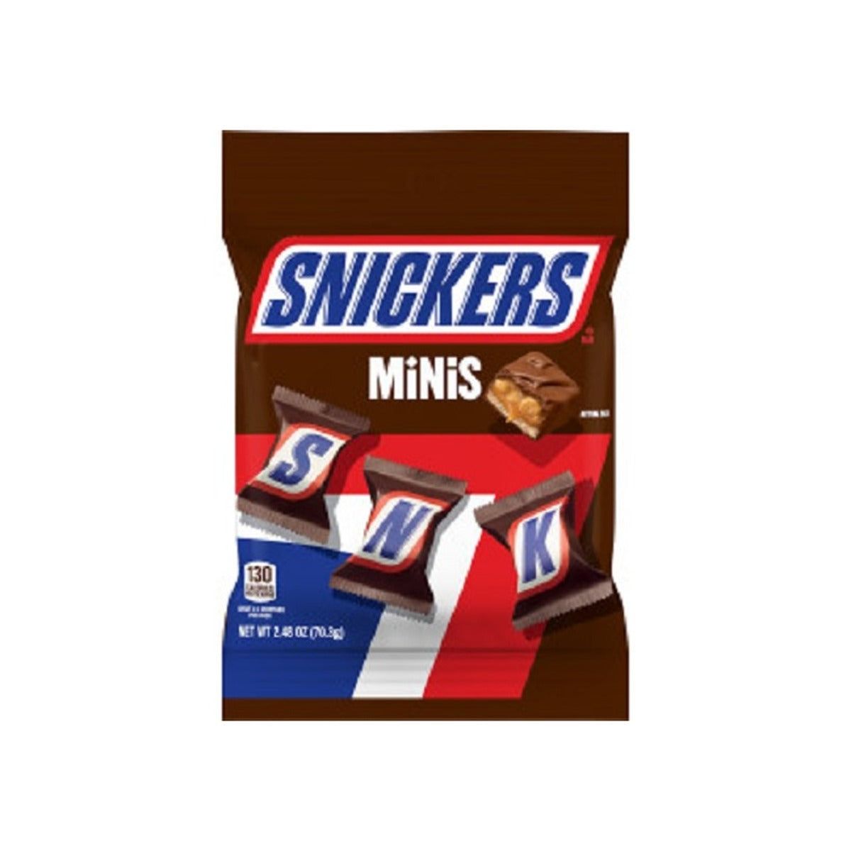 Snickers Minis Peg Bag 2.48oz pack — full package
