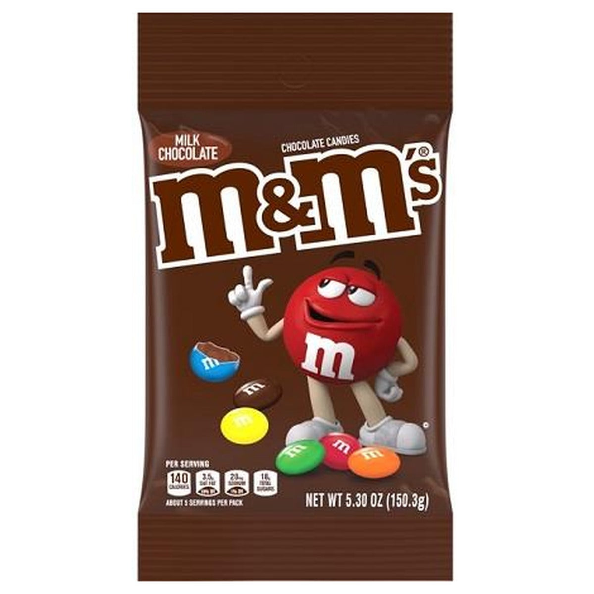 M&M's Milk Chocolate 5.3oz Peg Bag pack — full package