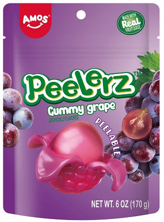 Peelerz Gummy Grape 6oz Peg Bags — Case of 12 — Capital pack shot