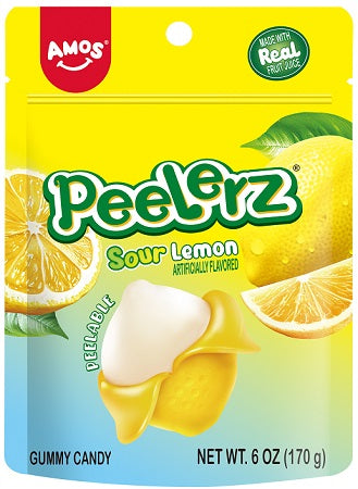 Peelerz Gummy Lemon 6oz Peg Bags — Case of 12 — Capital pack shot