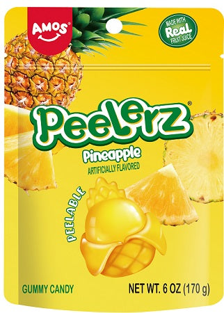 Peelerz Gummy Pineapple 6oz Peg Bags — Case of 12 — Capital pack shot