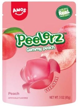 Peelerz Gummy Peach 3oz Peg Bags — Case of 24 — Capital pack shot