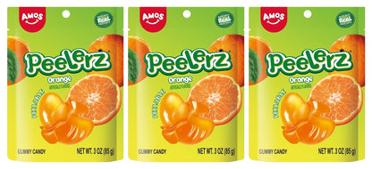 Peelerz Gummy Orange 3oz Peg Bags — 3-Pack