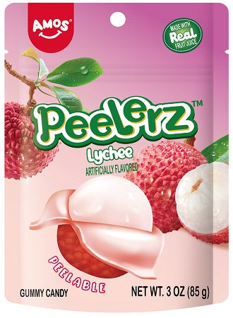 Peelerz Gummy Lychee 3oz Peg Bags — Case of 24 — Capital pack shot
