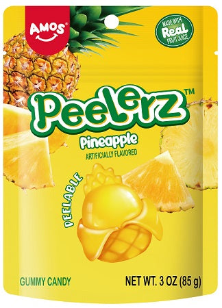 Peelerz Gummy Pineapple 3oz Peg Bags — Case of 24 — Capital pack shot