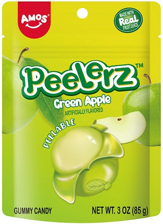 Peelerz Gummy Green Apple 3oz Peg Bags — Case of 24 — Capital pack shot