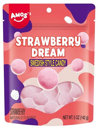 Amos Swedish Strawberry Dream Peg Bags 5oz — Case of 12 — Capital pack shot