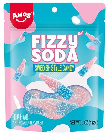 Amos Swedish Fizzy Soda Peg Bags 5oz — Case of 12 — Capital pack shot