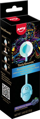 TastySounds Audio Lollipop Amos Blueberry Sugar-Free — Box 2x12ct — Capital pack shot