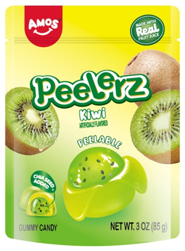 Peelerz Gummy Kiwi 3oz Peg Bags — Case of 24 — Capital pack shot