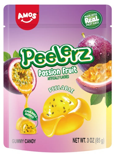 Peelerz Gummy Passion Fruit 3oz Peg Bags — Case of 24 — Capital pack shot