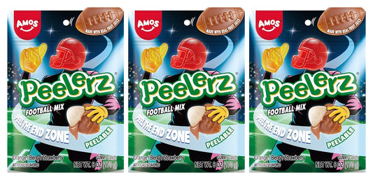 Peelerz Football Mix 6oz Peg Bags — 3-Pack