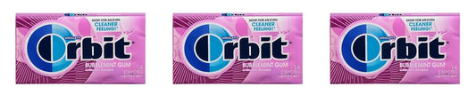 Orbit Bubblemint Sugar-Free Gum 14pc Packs — 3-Pack