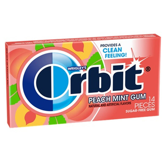 Orbit Gum Peach Mint 14pc — Box of 12