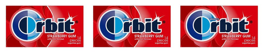 Orbit Strawberry Remix Sugar-Free Gum 14pc Packs — 3-Pack