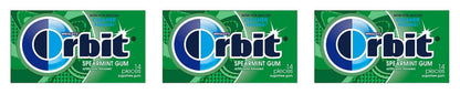 Orbit Spearmint Sugar-Free Gum 14pc Packs — 3-Pack