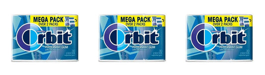 Orbit Peppermint Sugar-Free Gum Mega Packs (30 Pieces) — 3-Pack