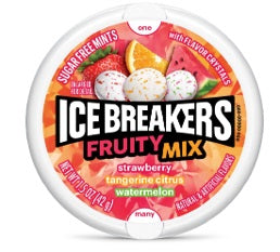 Ice Breakers Fruity Mix Sugar-Free Mints 1.5oz Tins — pack