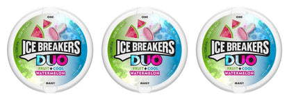 Ice Breakers Duo Watermelon Sugar-Free Mints 1.3oz Tins — 3-Pack