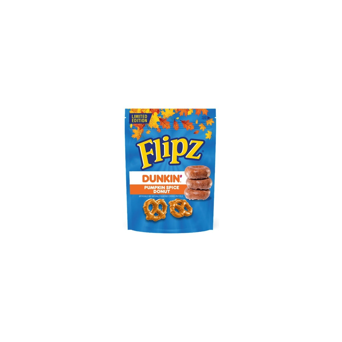 Flipz Limited Edition Dunkin Pumpkin Spice Donut 6.5oz pack — full package