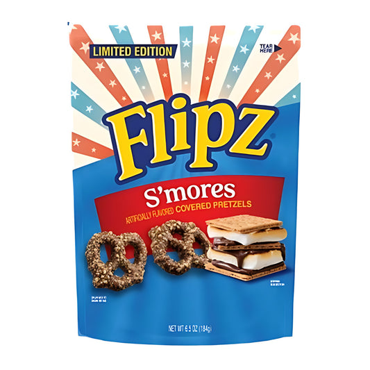 Flipz Limited Edition S'mores Covered Pretzels 6.5oz pack — full package