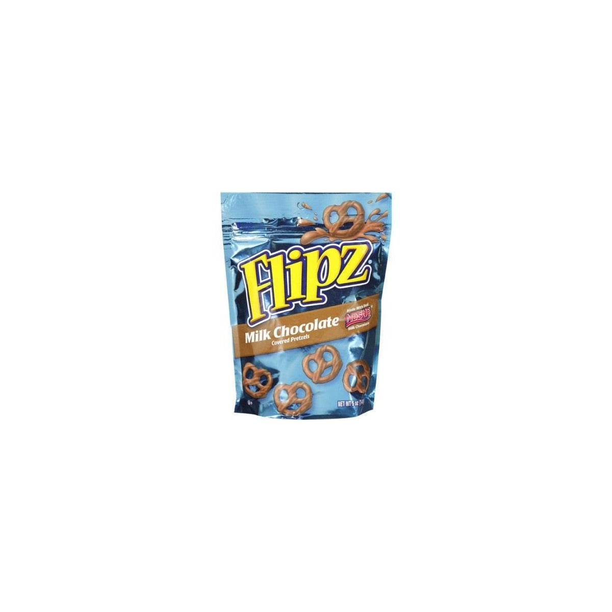Flipz Milk Chocolate Covered Pretzels 5oz pack — full package