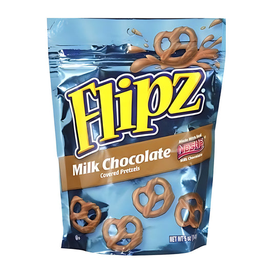 Flipz Milk Chocolate Covered Pretzels 5oz pack — full package