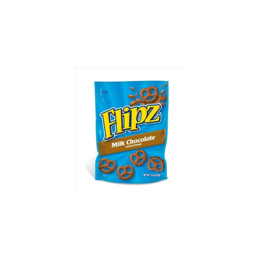 Flipz Milk Chocolate Covered Pretzels 7.5oz pack — full package