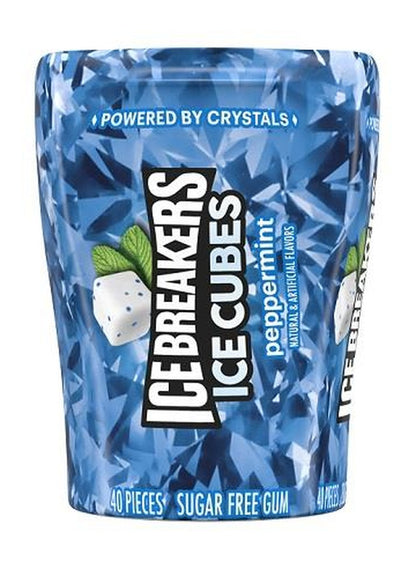 Ice Breakers Ice Cubes Peppermint Sugar-Free Gum 3.24oz Bottles (4-Count Box) — pack