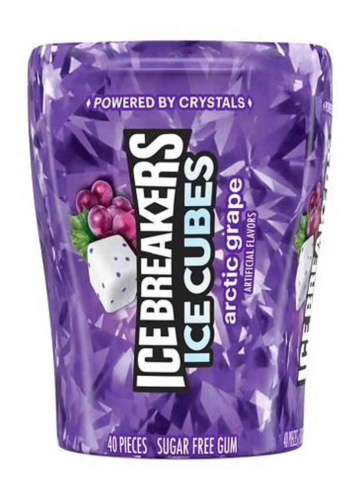 Ice Breakers Ice Cubes Arctic Grape Sugar-Free Gum 3.24oz Bottles — pack