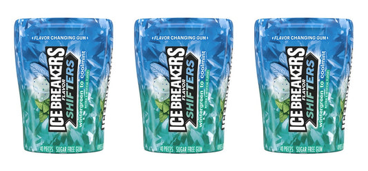 Ice Breakers Flavor Shifters Wintergreen to Cool Mint Sugar-Free Gum 3.24oz Bottles — 3-Pack