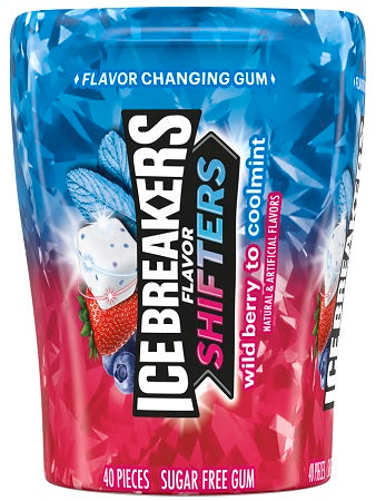 Ice Breakers Flavor Shifters Wild Berry to Coolmint Gum 3.24oz Bottles — pack