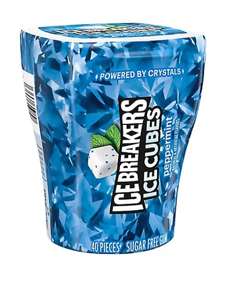 Ice Breakers Ice Cubes Peppermint Sugar-Free Gum 3.24oz Bottles — pack
