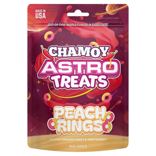 Astro Treats Chamoy Peach Rings 4oz pack
