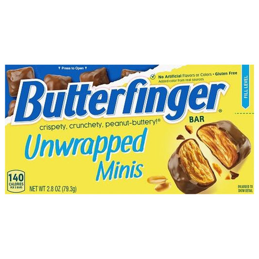 Butterfinger Minis 2.8oz Theater Box pack — full package