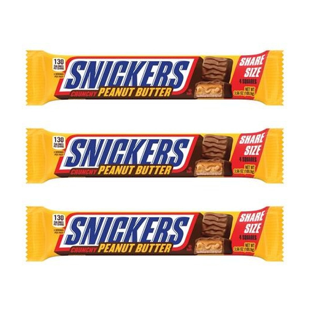 Snickers Crunchy Peanut Butter King Size 3.56oz — 3-Pack
