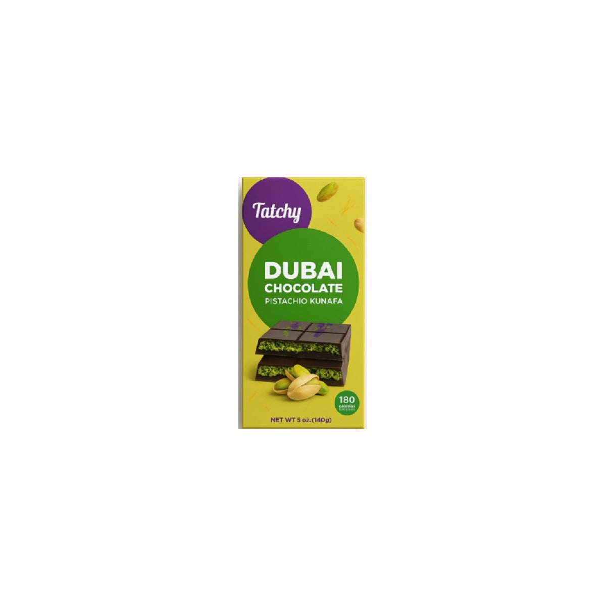 Tatchy Dubai Chocolate Pistachio Kunafa 5oz pack — full package