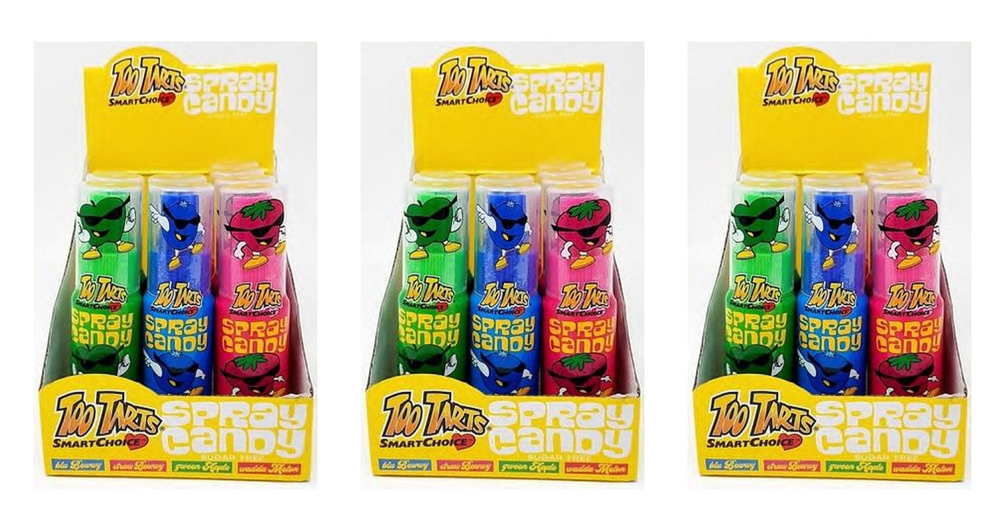 Too Tarts Sugar-Free Sour Candy Spray 1oz Bottles — 3-Pack