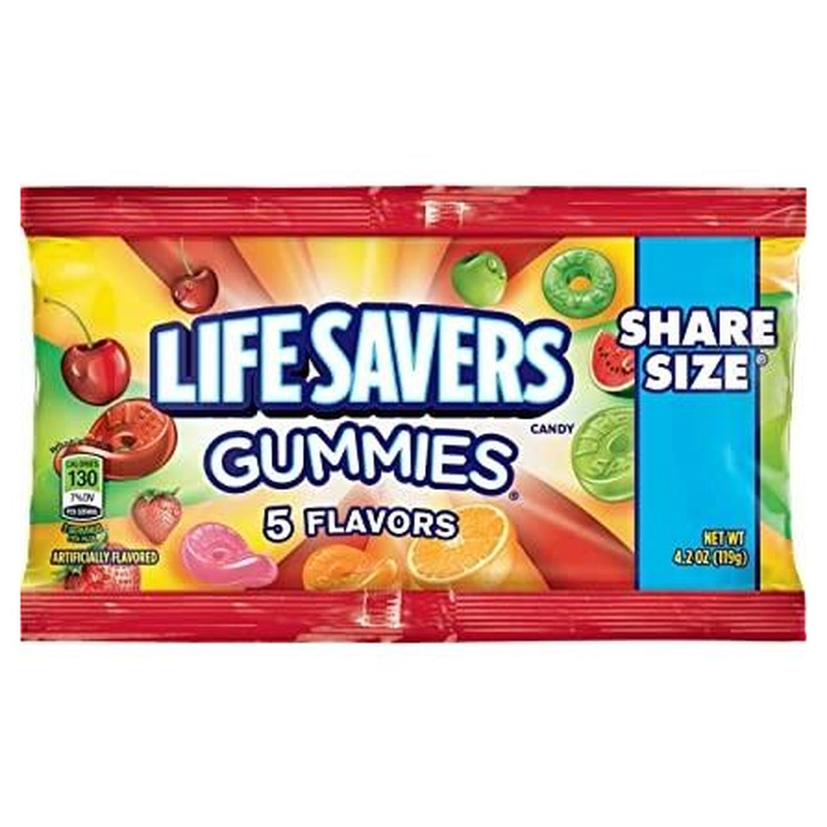 Life Savers Gummies 5 Flavors Share Size 4.2oz — full package